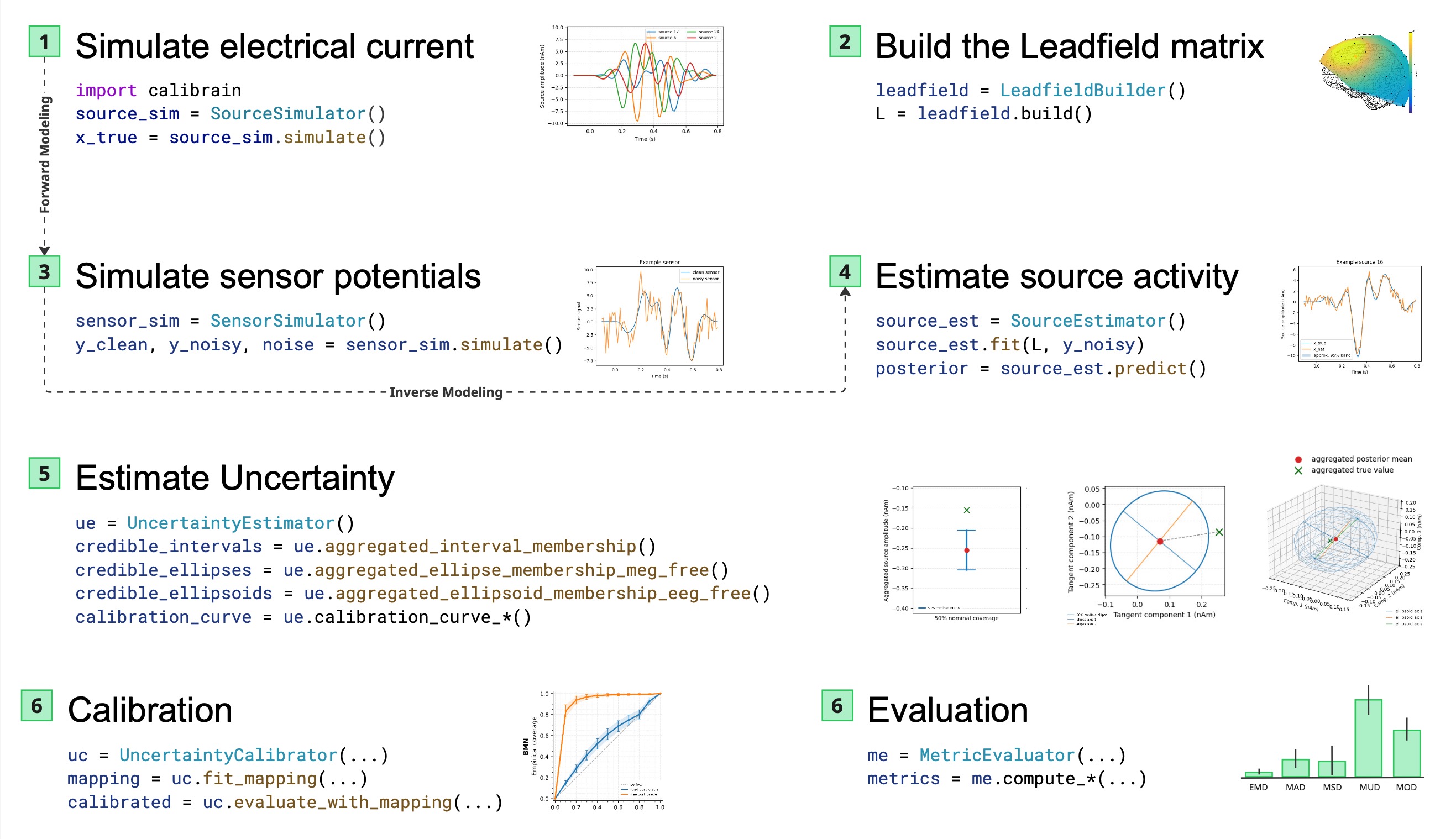 CaliBrain pipeline overview